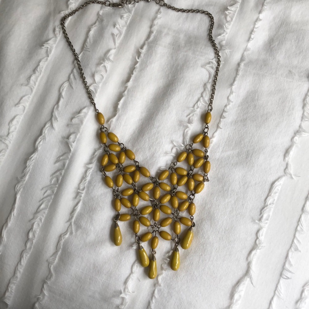 Mustard yellow necklace